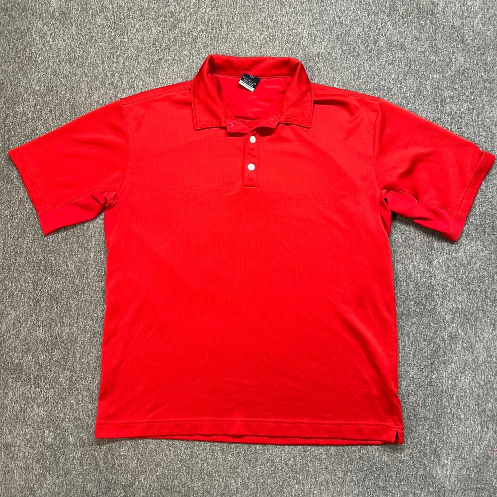 Nike Golf Sphere Dry Polo Shirt Mens Large Red Short Sleeve Performance Top